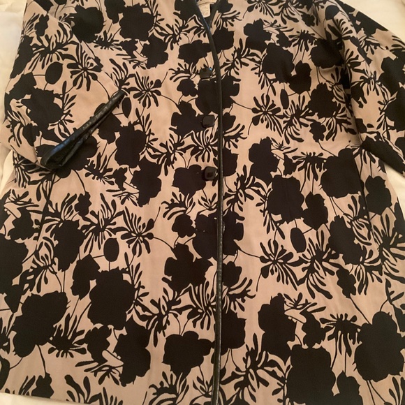 Ecologies Stunning Lined Jacket Faux Leather Trim W/pockets Tan Black EUC - 3X - Picture 8 of 9